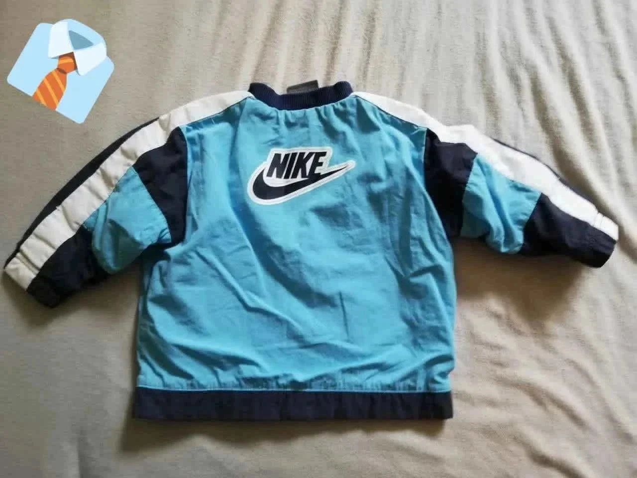 Veste Bebê Nike 9-12 Meses Azul Claro Logo Estado Bom Esporte Estiloso – photo 2